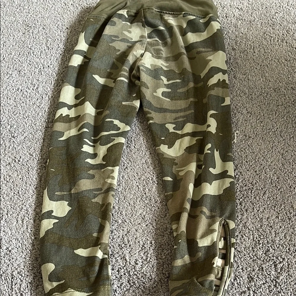Justice camouflage and Black Leggings with Bold Print